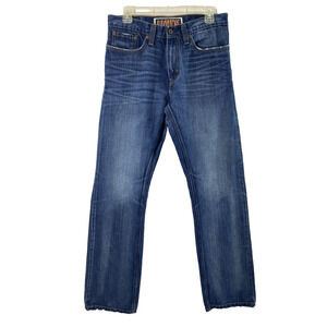 Levis‎ 514 Jeans Mens 31 x 32 Slim Straight Distress Medium Wash Denim Mid Rise